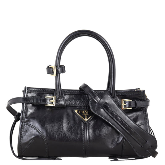 Prada Vitello Shine Bonnie Shoulder Bag Mini