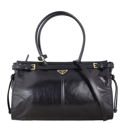 Prada Vitello Shine Bonnie Shoulder Bag Large