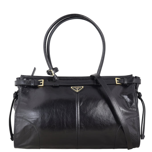 Prada Vitello Shine Bonnie Shoulder Bag Large