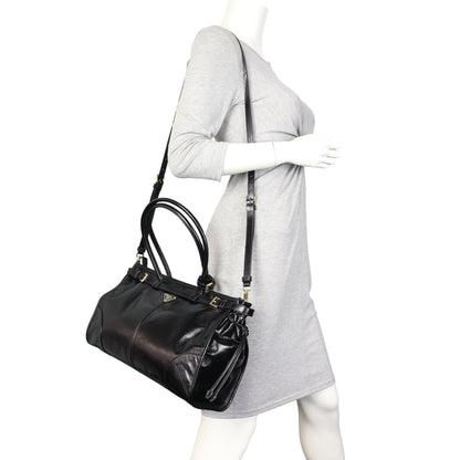 Prada Vitello Shine Bonnie Shoulder Bag Large