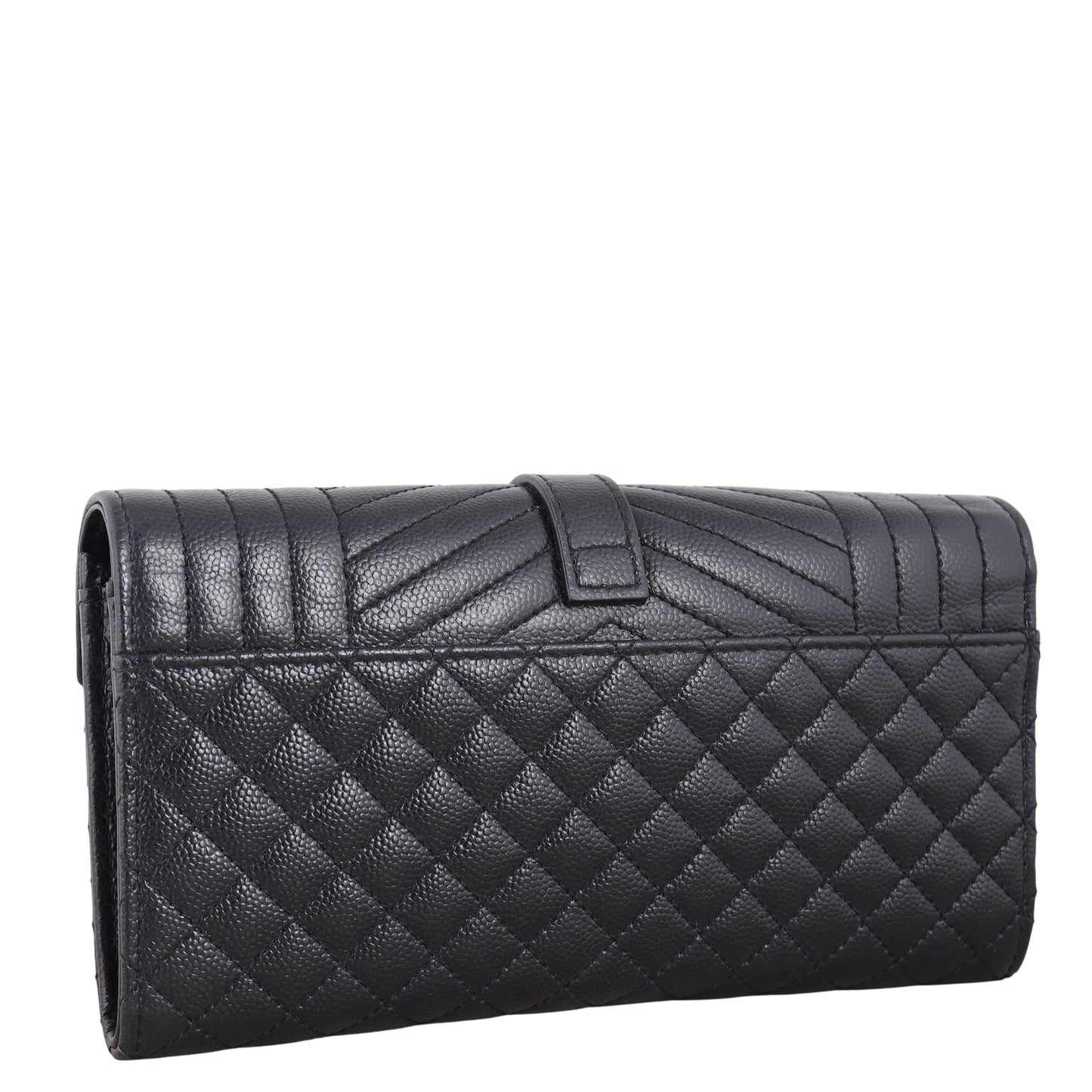 Saint Laurent Monogram Mix Matelasse Envelope Wallet
