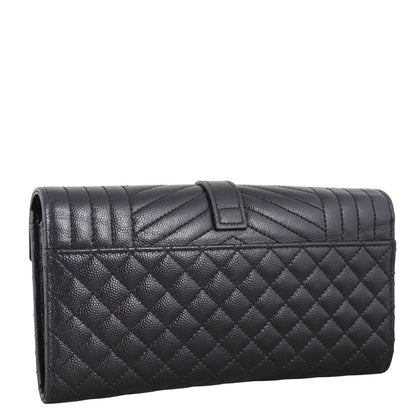 Saint Laurent Monogram Mix Matelasse Envelope Wallet