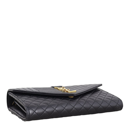 Saint Laurent Monogram Mix Matelasse Envelope Wallet