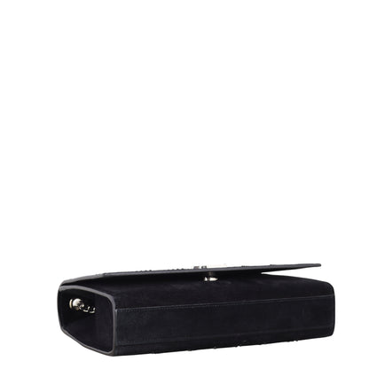 Saint Laurent Kate Crystal-Embellished Suede Chain Bag