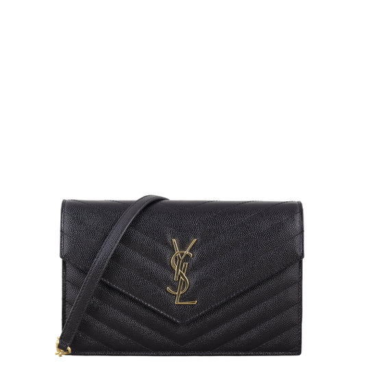 Saint Laurent Cassandre Envelope Chain Wallet