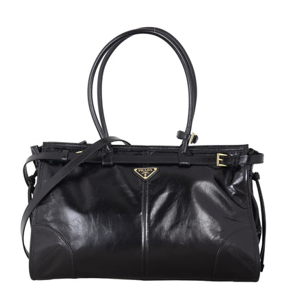 Prada Vitello Shine Bonnie Shoulder Bag Large