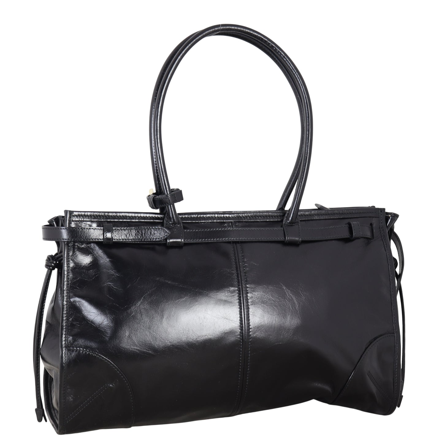 Prada Vitello Shine Bonnie Shoulder Bag Large