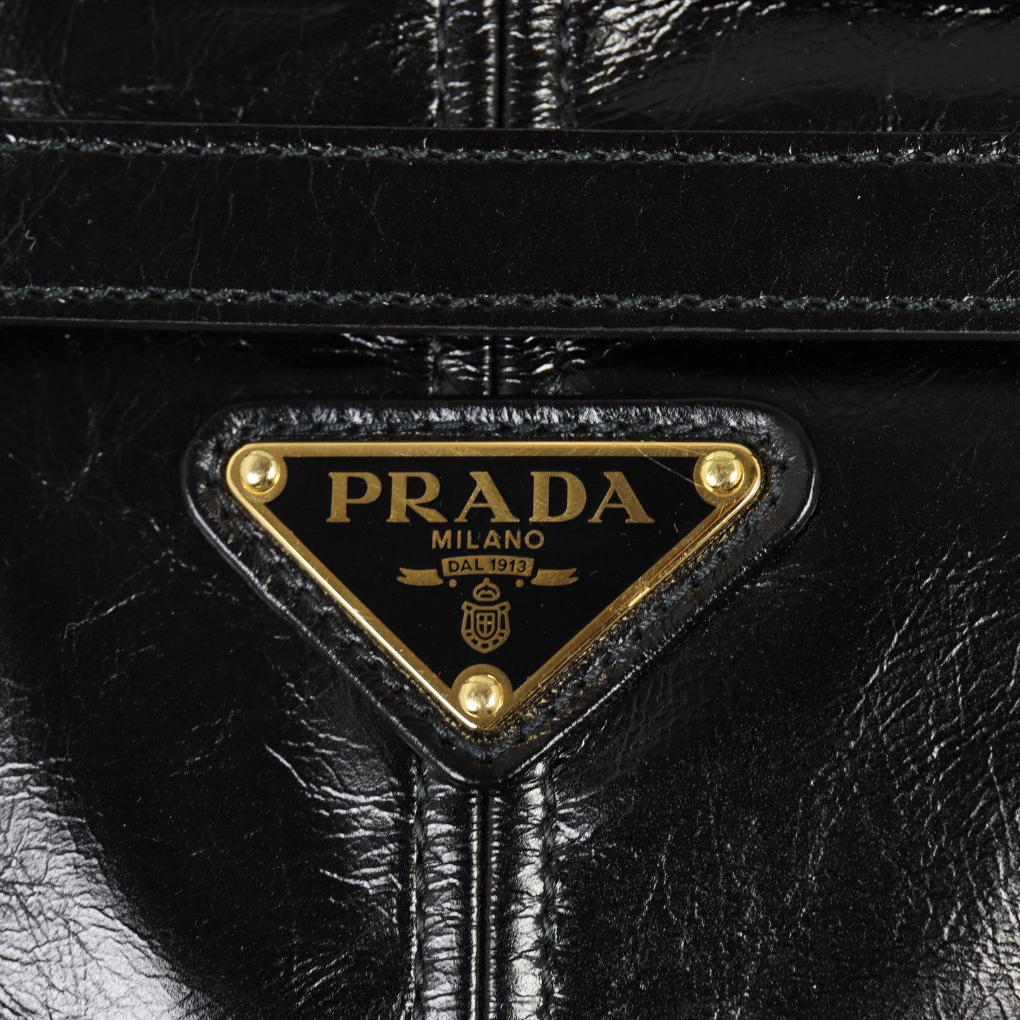 Prada Vitello Shine Bonnie Shoulder Bag Large