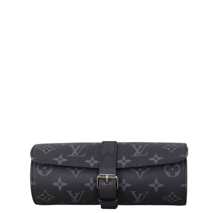 Louis Vuitton 3 Watch Case Monogram Eclipse