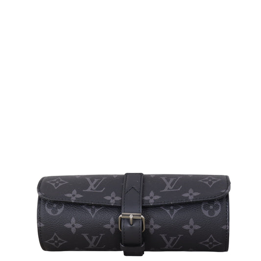 Louis Vuitton 3 Watch Case Monogram Eclipse