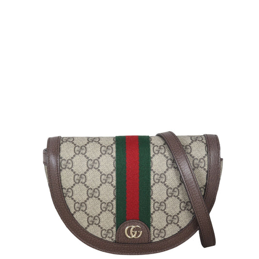 Gucci Ophidia GG Supreme Half Moon Shoulder Bag