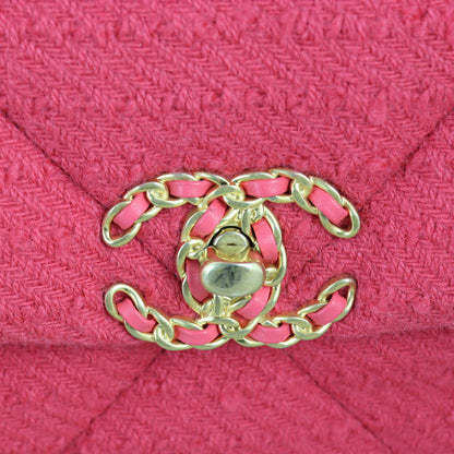 Chanel 19 Tweed Flap Bag Large