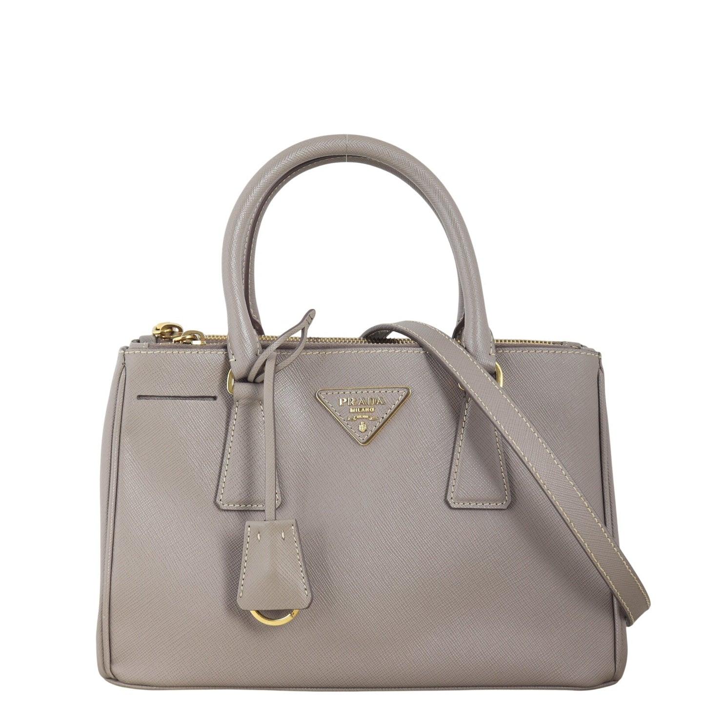 Prada Saffiano Lux Galleria Double Zip Tote Mini