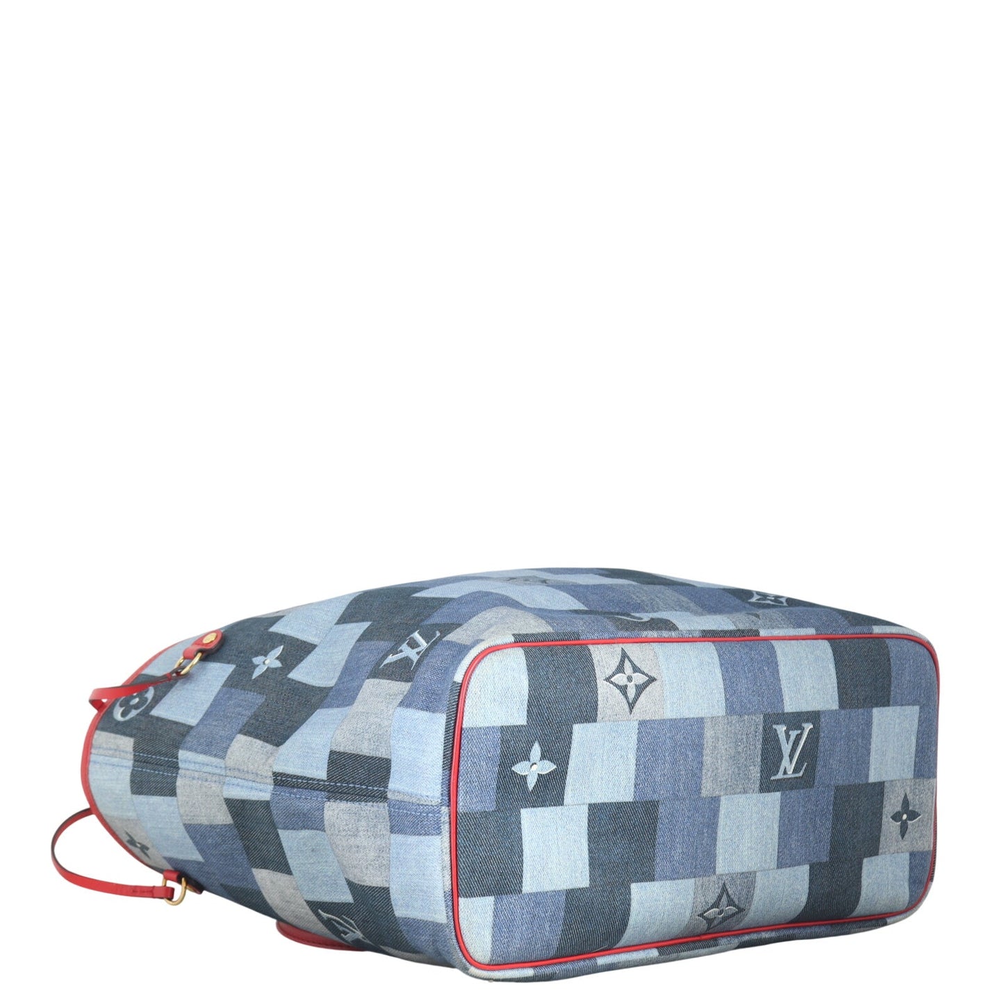 Louis Vuitton Neverfull MM Denim Rouge