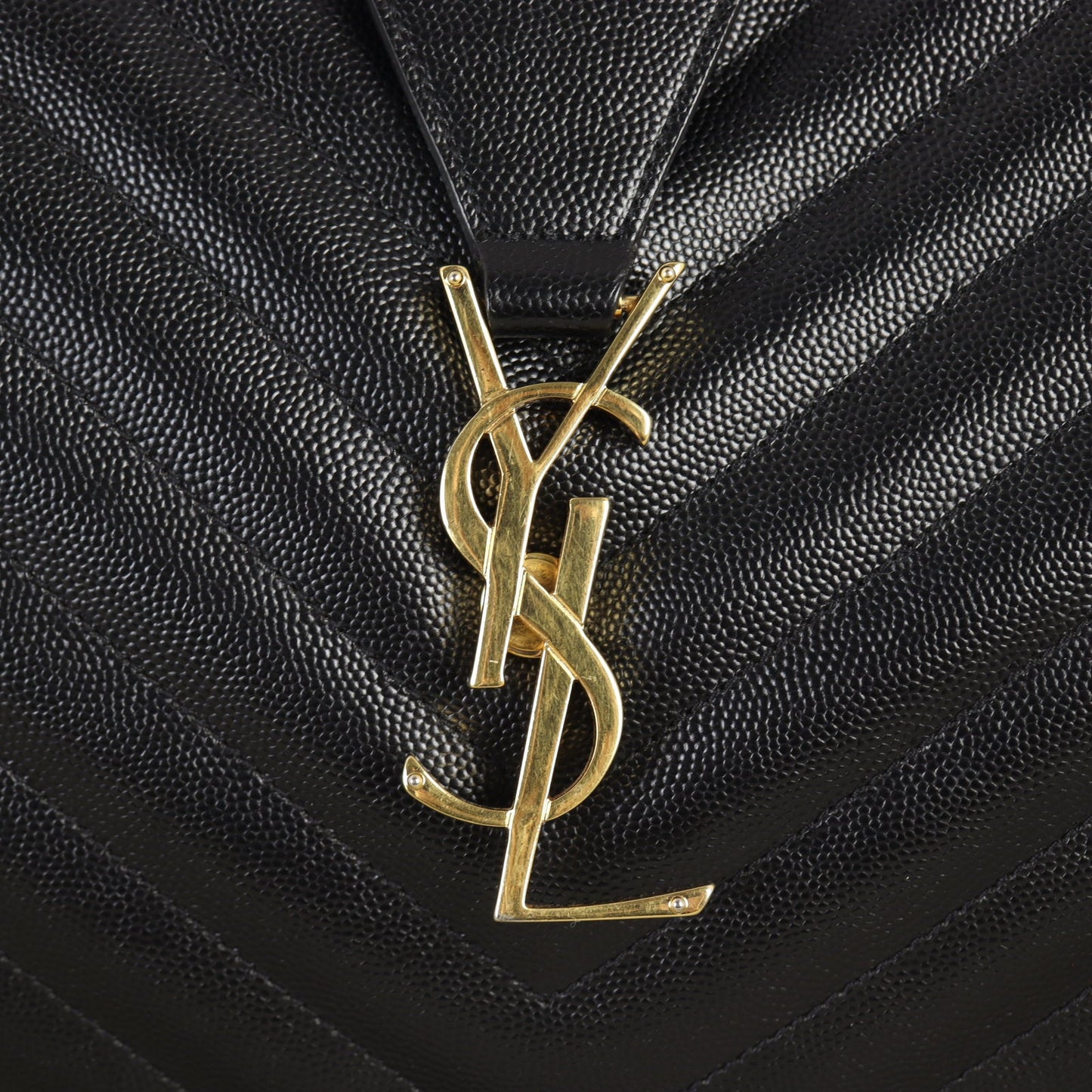 Saint Laurent Chevron Shopping Tote