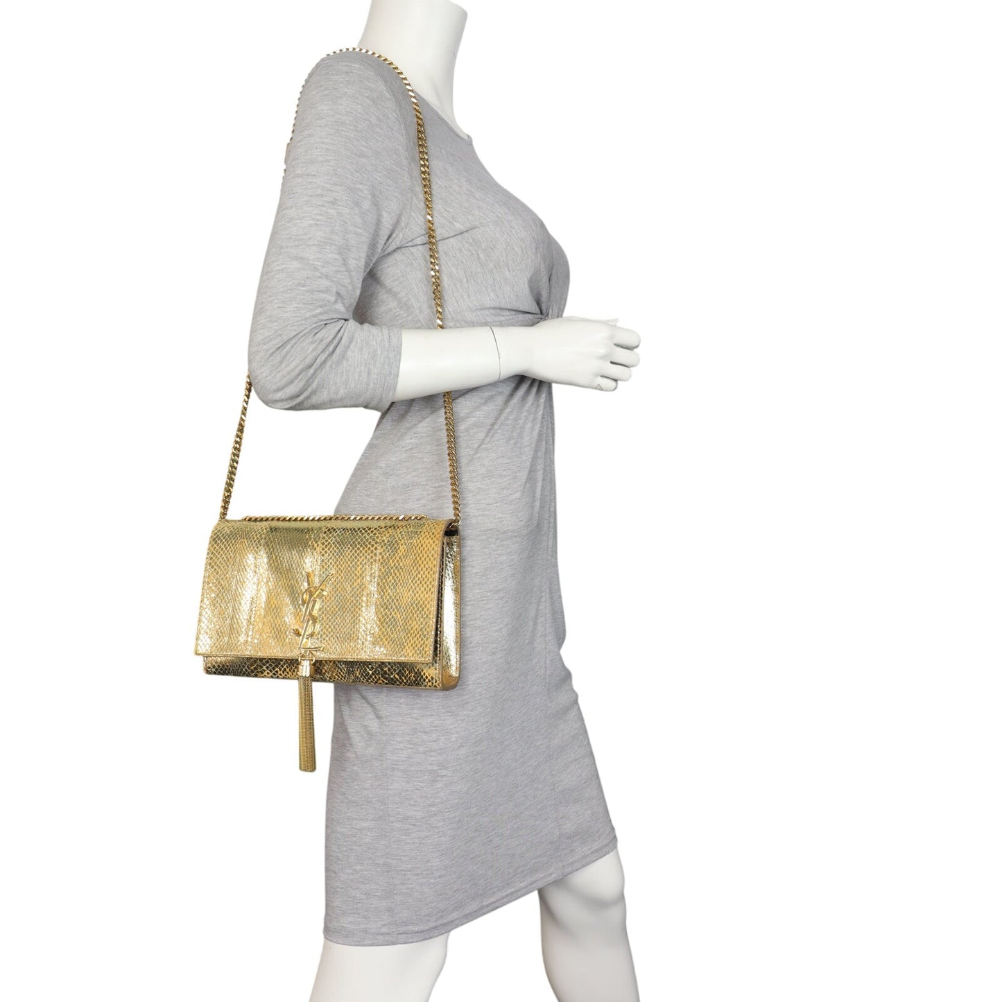 Saint Laurent Kate Tassel Chain Bag Medium Python
