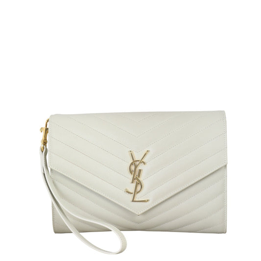 Saint Laurent Cassandre Flap Wristlet Pouch