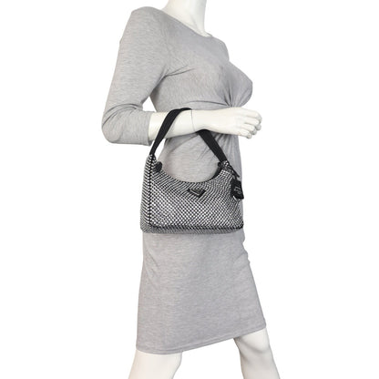 Prada Re-Edition 2000 Satin Crystal Mini Bag