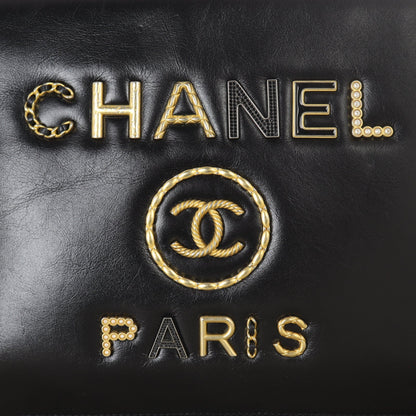 Chanel Crystal Pearl Logo Cosmetic Pouch