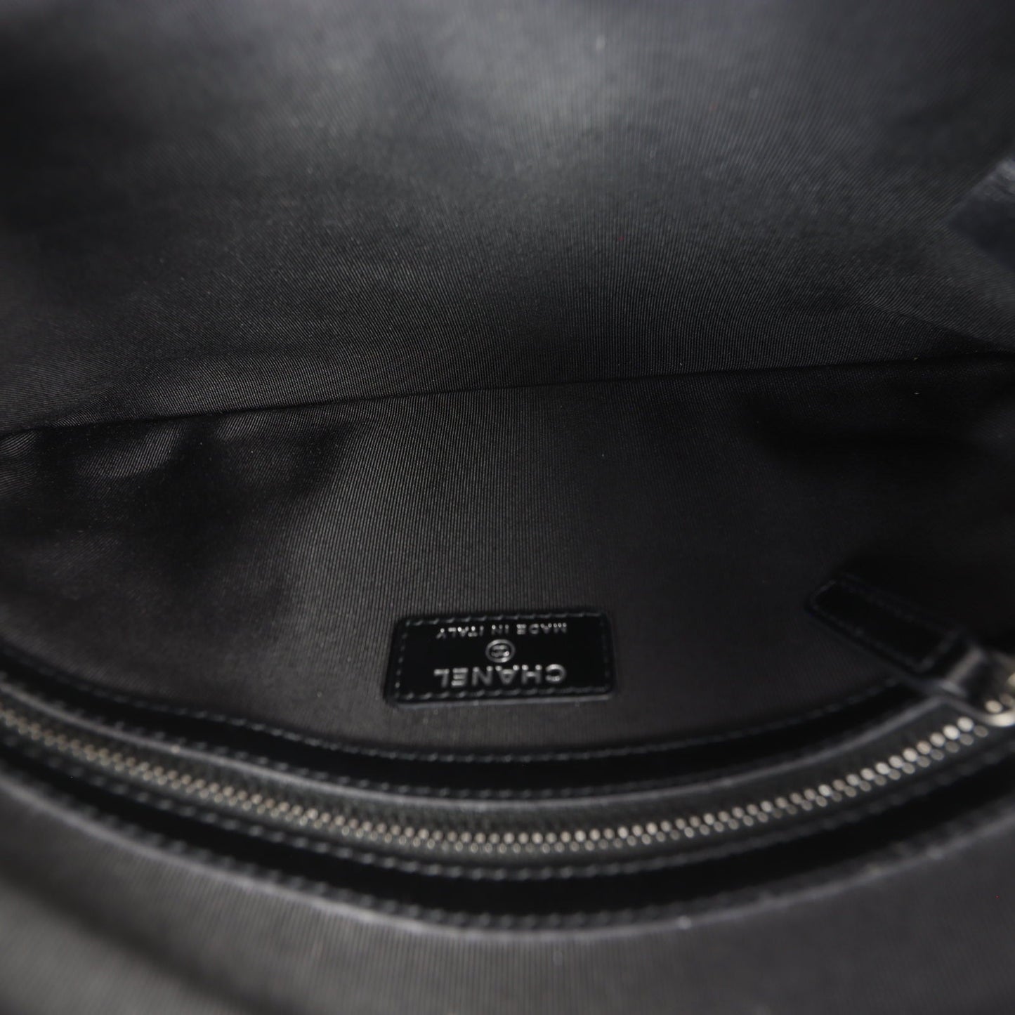 Chanel Crystal Pearl Logo Cosmetic Pouch