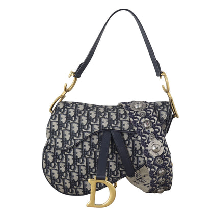 Dior Saddle Bag Oblique with Embroidered Strap