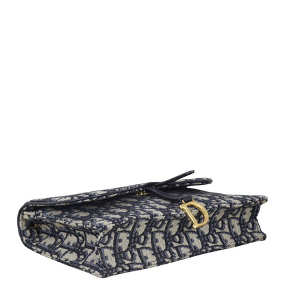 Dior Saddle Pouch Wallet on Chain Oblique