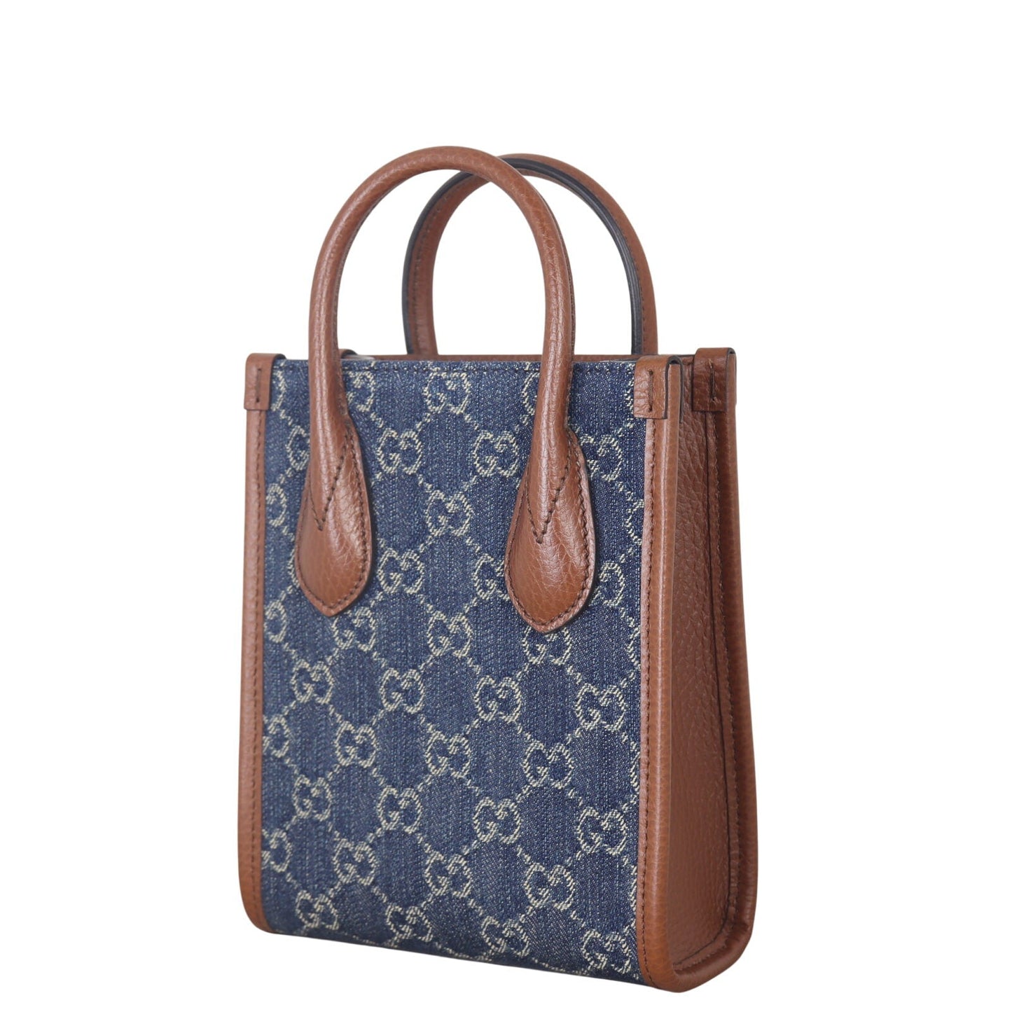 Gucci GG Denim Interlocking G Tote Mini