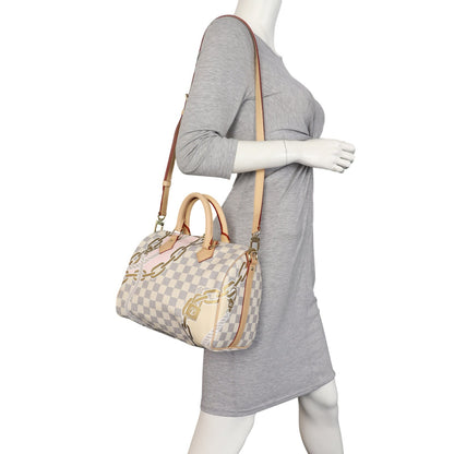 Louis Vuitton Speedy 25 Bandouliere Damier Azur Nautical Ropes