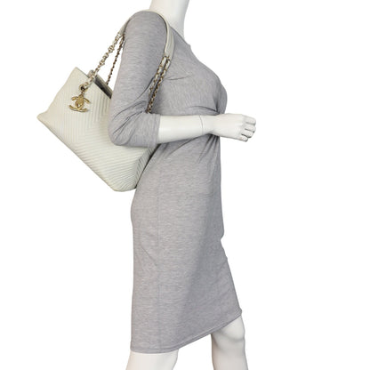 Chanel Surpique Chevron Tote