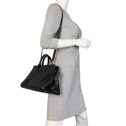 Saint Laurent Rive Gauche Cabas Tote Croc-Embossed