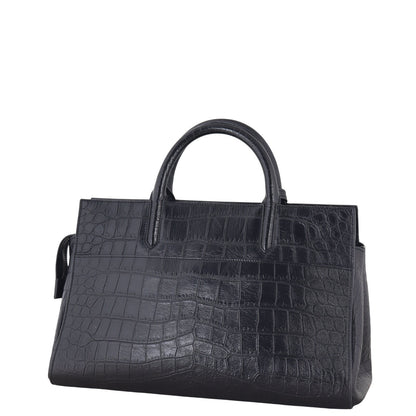Saint Laurent Rive Gauche Cabas Tote Croc-Embossed