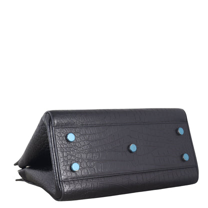 Saint Laurent Rive Gauche Cabas Tote Croc-Embossed