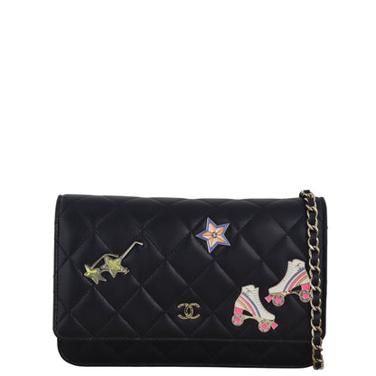 Chanel Classic Wallet on Chain Roller Skate Charms