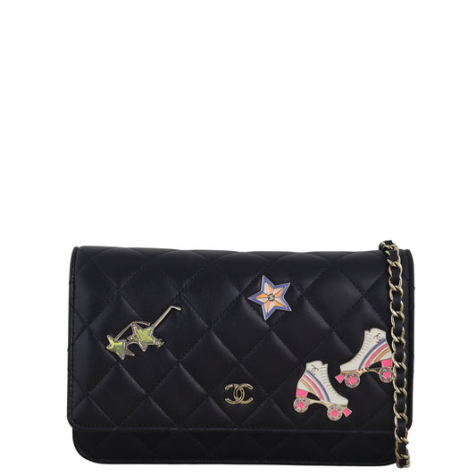 Chanel Classic Wallet on Chain Roller Skate Charms