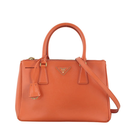 Prada Saffiano Luxe Galleria Double Zip Tote Small