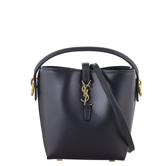 Saint Laurent Le 37 Mini Leather Bucket Bag