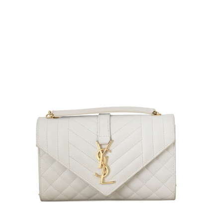 Saint Laurent Monogram Mix Matelasse Envelope Chain Bag Small