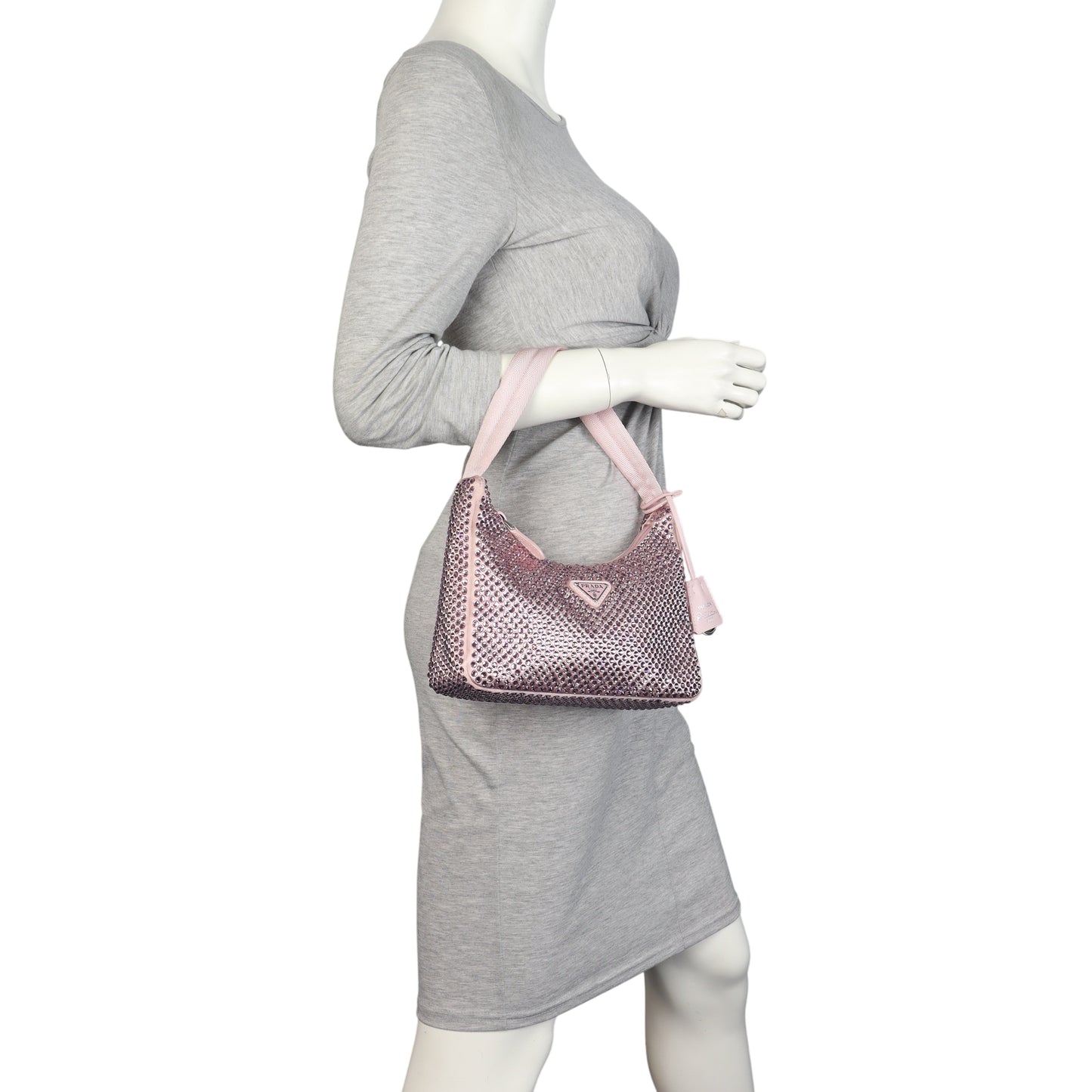 Prada Re-Edition 2000 Satin Crystal Mini Bag
