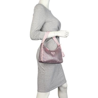 Prada Re-Edition 2000 Satin Crystal Mini Bag
