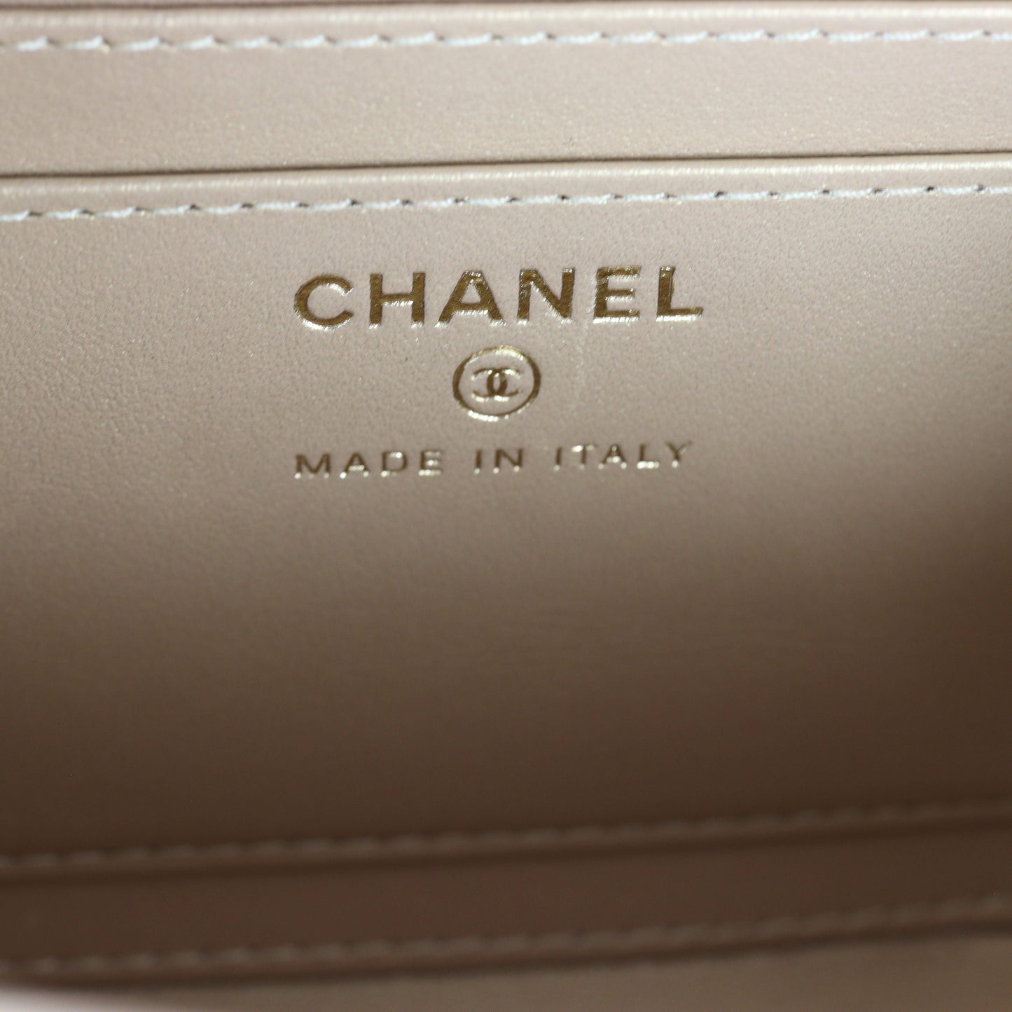 Chanel CC Golden Plate Zip Around Vanity Case