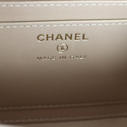 Chanel CC Golden Plate Zip Around Vanity Case