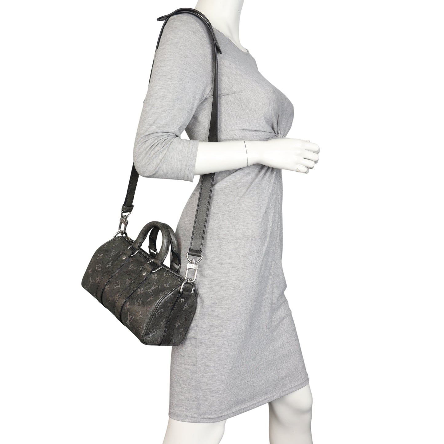 Louis Vuitton Keepall 25 Bandouliere Monogram Brushed