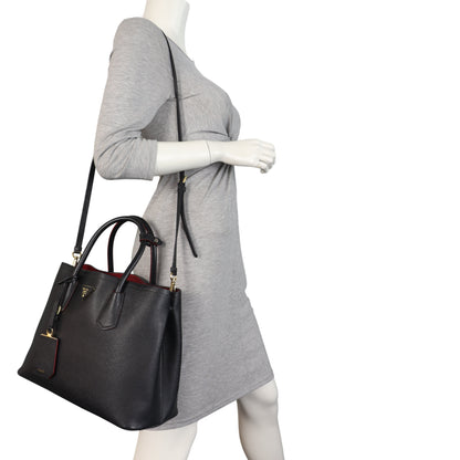 Prada Saffiano Cuir Double Bag Medium
