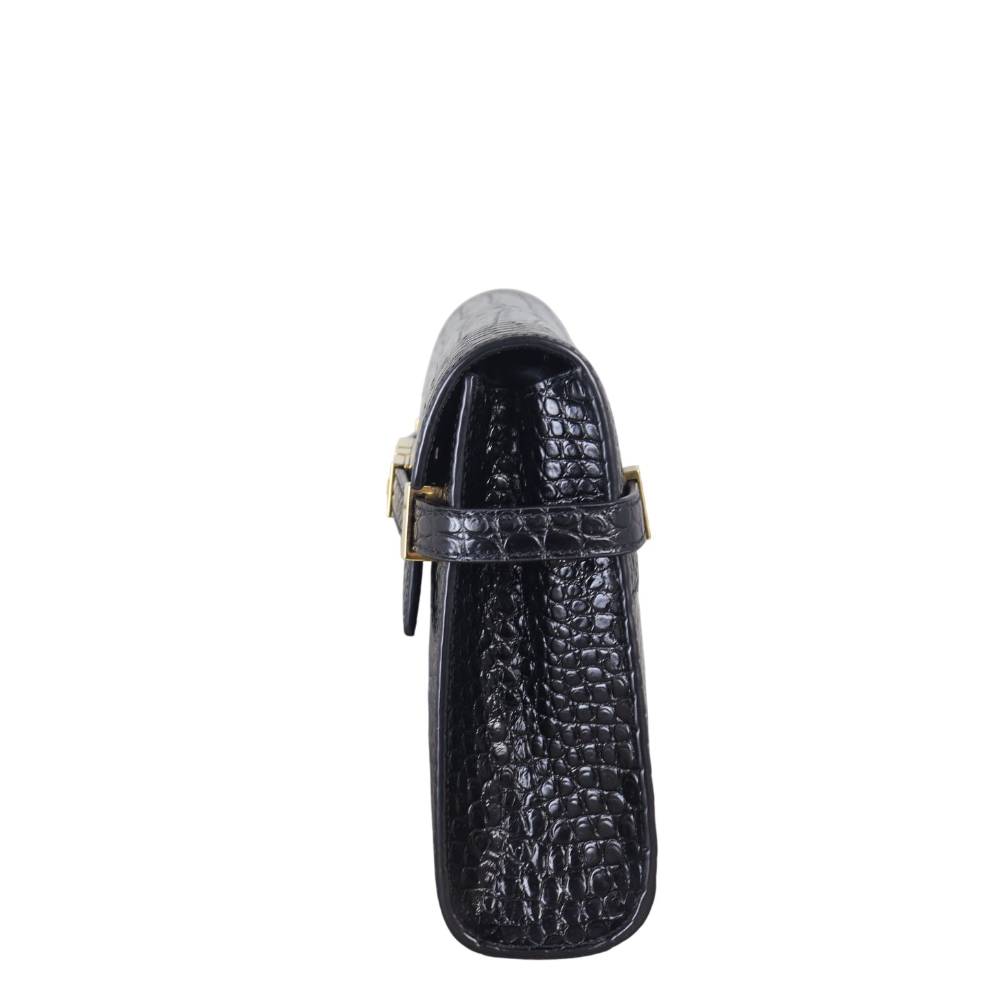 Saint Laurent Manhattan Shoulder Bag Small Croc Embossed