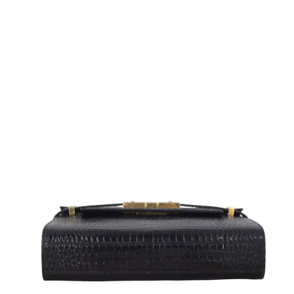 Saint Laurent Manhattan Shoulder Bag Small Croc Embossed