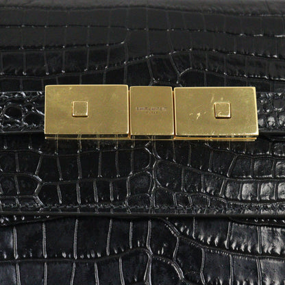 Saint Laurent Manhattan Shoulder Bag Small Croc Embossed