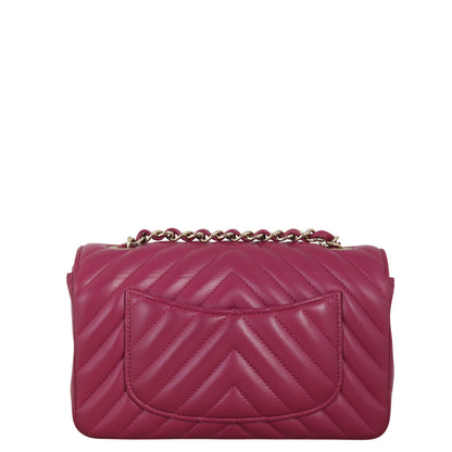 Chanel Classic Flap Mini Rectangular Bag Chevron Lambskin