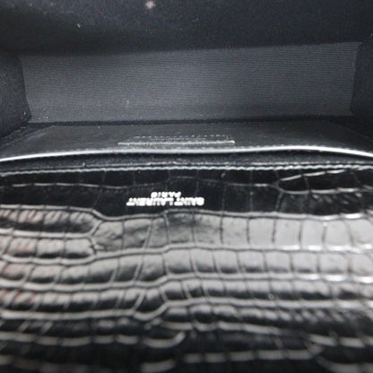 Saint Laurent Kate Tassel Chain Bag Medium Croc-Embossed