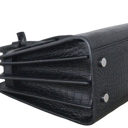 Saint Laurent Sac de Jour Baby Croc Embossed