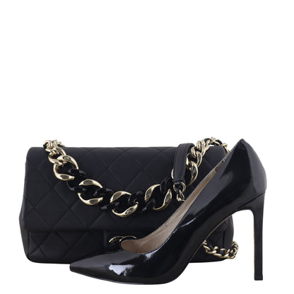 Chanel Elegant Plexi Double Chain Flap Bag